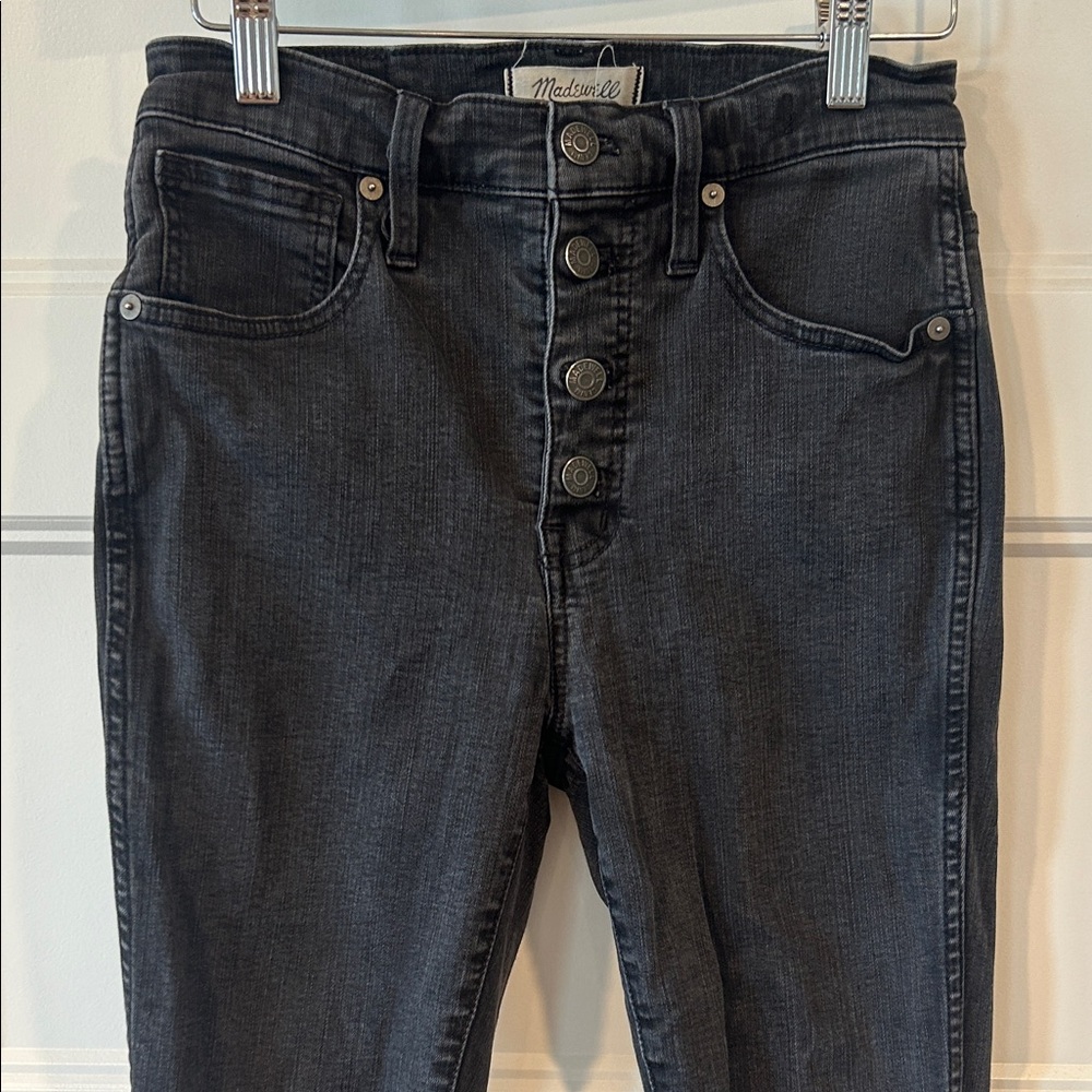 Madewell 10” High-Rise skinny jeans in black